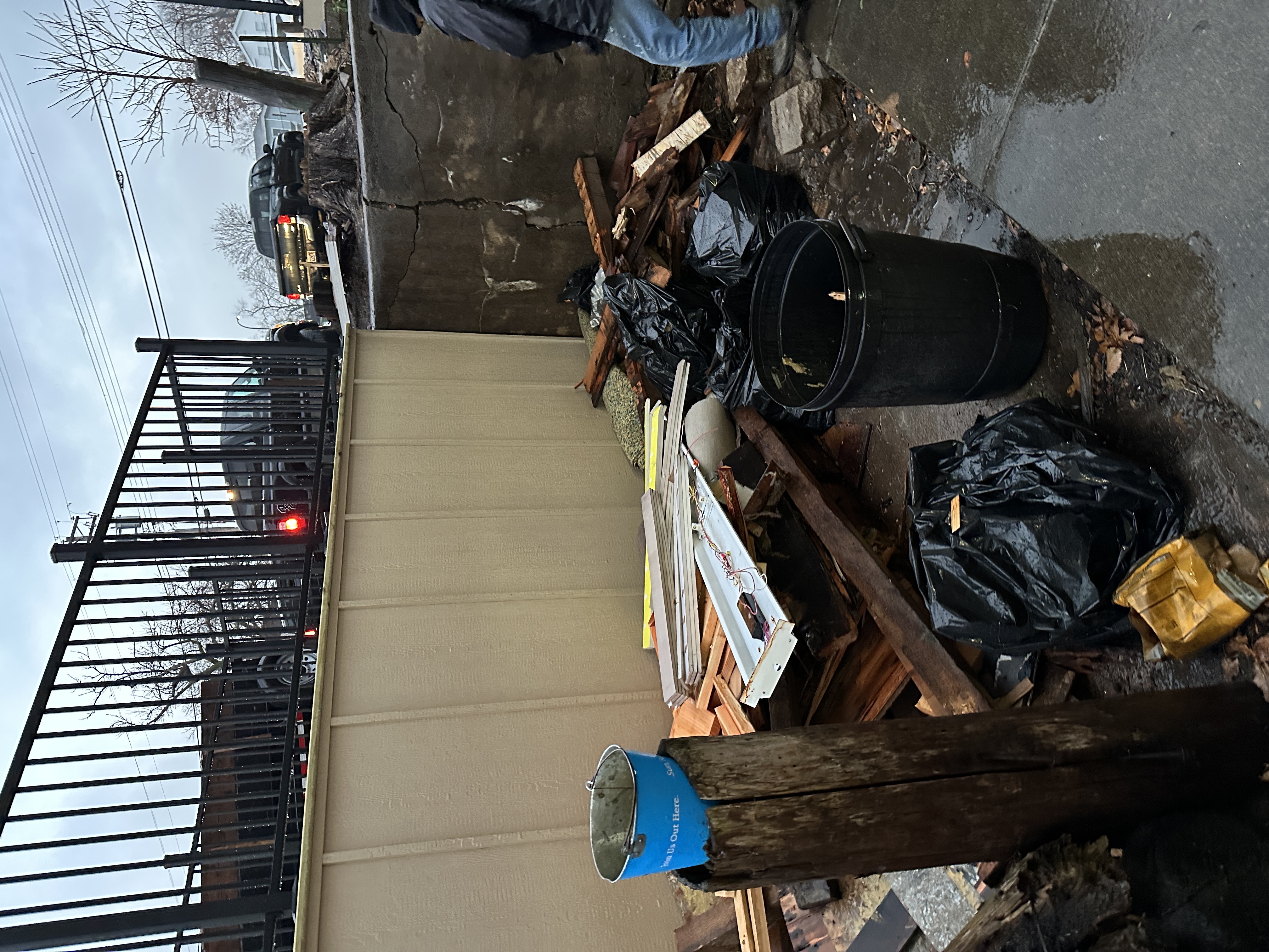 Property with debris before cleanout