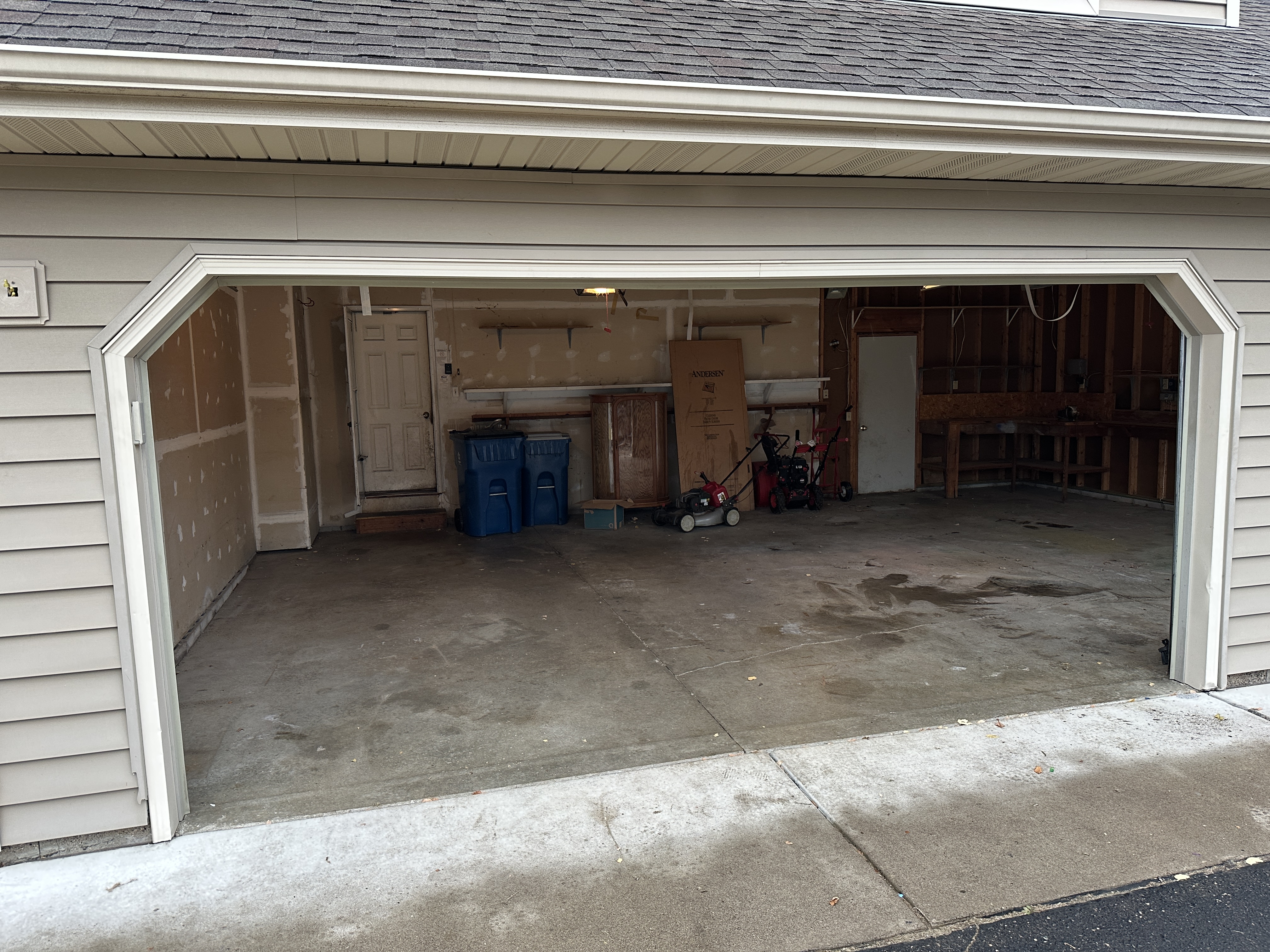 Clean garage after cleanout